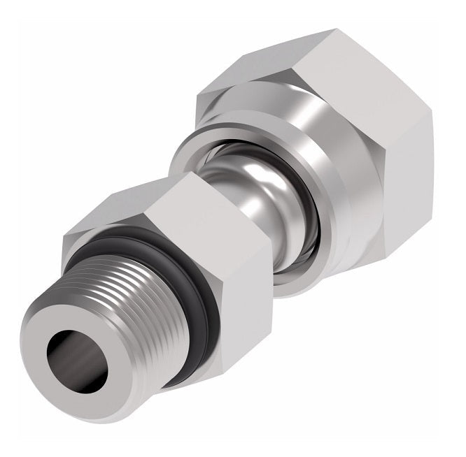 FF2130T0808S Aeroquip by Danfoss | ORS Female Swivel/SAE O-Ring Boss Adapter | -08 Female O-Ring Face Seal Swivel x -08 Male SAE O-Ring Boss | Steel