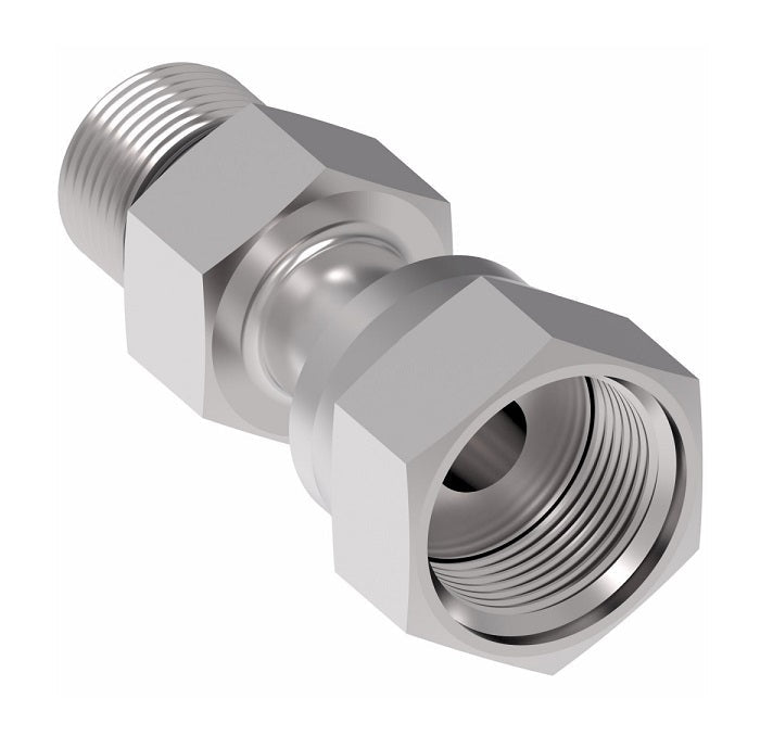 FF2130T1616S Aeroquip by Danfoss | ORS Female Swivel/SAE O-Ring Boss Adapter | -16 Female O-Ring Face Seal Swivel x -16 Male SAE O-Ring Boss | Steel