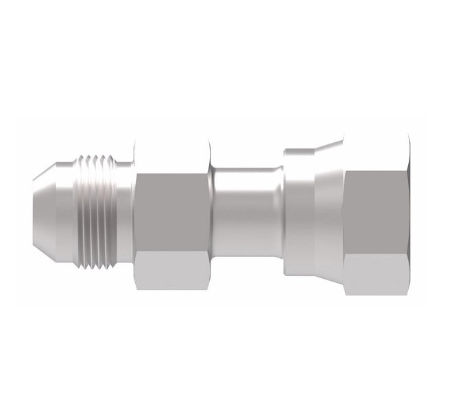 FF2209T2020S Aeroquip by Danfoss | ORS Female Swivel / Male 37° JIC Flare Adapter | -20 Female O-Ring Face Seal Swivel x -20 Male 37° JIC Flare | Steel