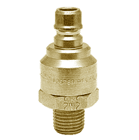 FHP2M2B-103 ZSi-Foster Quick Disconnect FH Series Two Way Valved Plug 1/4" MPT Brass w/EPDM Seal