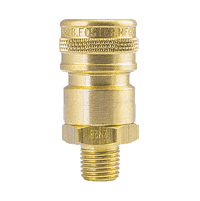 BLFHS4M4B ZSi-Foster Quick Disconnect FH Series Two Way Valved Socket 1/2" MPT - Ball Lock, Brass