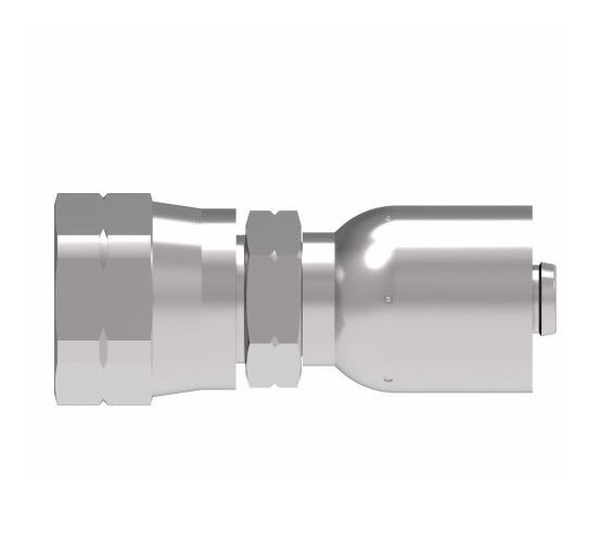 FJ3094-0404S Aeroquip by Danfoss | Female SAE 45° Swivel 100R5 Crimp Fitting | FJ Series | -04 Female SAE 45° Swivel x -04 Hose Barb | Steel