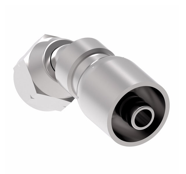 FJ3246-1212S Aeroquip by Danfoss | Female SAE 45° Swivel 45° Elbow 100R5 Crimp Fitting | FJ Series | -12 Female SAE 45° Swivel x -12 Hose Barb | Steel
