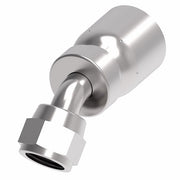 FJ3249-1210S Aeroquip by Danfoss | Female 37° JIC Swivel 45° Elbow 100R5 Crimp Fitting | FJ Series | -12 Female 37° JIC Swivel x -10 Hose Barb | Steel