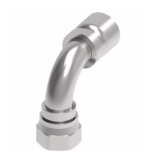 FJ3250-1616S Aeroquip by Danfoss | Female 37° JIC Swivel 90° Elbow 100R5 Crimp Fitting | FJ Series | -16 Female 37° JIC Swivel x -16 Hose Barb | Steel