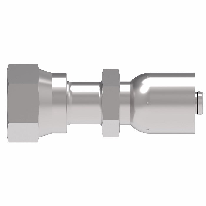 FJ3468-1216S Aeroquip by Danfoss | Female ORS Swivel 100R5 Crimp Fitting | FJ Series | -12 Female O-Ring Face Seal Swivel x -16 Hose Barb | Steel