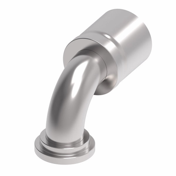 FJ3552-3232S Aeroquip by Danfoss | SAE Code 61 Split Flange 90° Elbow 100R5 Crimp Fitting | FJ Series | -32 Code 61 Split Flange x -32 Hose Barb | Steel