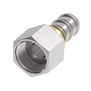 FJ7044-0404S Aeroquip by Danfoss | Female ORS Swivel Socketless Reusable Hose Fitting | FJ Series | -04 Female O-Ring Face Seal Swivel x -04 Push-On Hose Barb | Steel