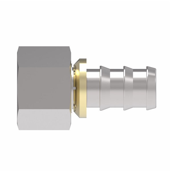 FJ7044-1212S Aeroquip by Danfoss | Female ORS Swivel Socketless Reusable Hose Fitting | FJ Series | -12 Female O-Ring Face Seal Swivel x -12 Push-On Hose Barb | Steel