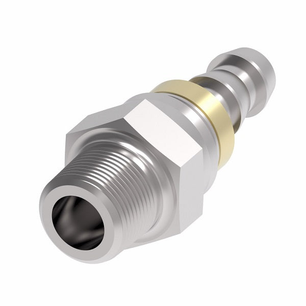 FJ9068-0606S Aeroquip by Danfoss | Male Pipe Swivel Socketless Reusable Hose Fitting | FJ Series | -06 Male Pipe Swivel x -06 Push-On Hose Barb | Steel