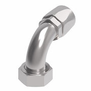 FJ9708-2424S Aeroquip by Danfoss | Female ORS Swivel Short Drop 90° Elbow 100R5 Reusable Hose Fitting | -24 Female O-Ring Face Seal Swivel x -24 Reusable Hose End | Steel