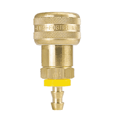 FM1713W ZSi-Foster Quick Disconnect 1-Way Automatic Socket - 3/8" ID - For Water, Brass/SS, Buna-N Seal - Push-On Hose Stem