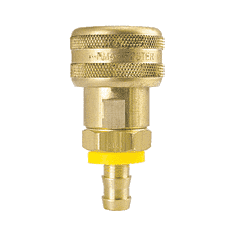 SL1714 ZSi-Foster Quick Disconnect 1-Way Automatic Socket - 3/8" ID - Sleeve Lock, Brass - Push-On Hose Stem