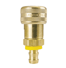 FM1815 ZSi-Foster Quick Disconnect 1-Way Automatic Socket - 1/2" ID - Brass - Push-On Hose Stem