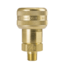 SL3103HW ZSi-Foster Quick Disconnect 1-Way Automatic Socket - 1/4" MPT - Sleeve Lock, For Hot Water, Brass/SS, Viton Seal