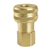 SL4404 ZSi-Foster Quick Disconnect 1-Way Automatic Socket - 1/2" FPT - Sleeve Lock, Brass