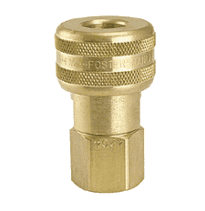 SL4004 ZSi-Foster Quick Disconnect 1-Way Automatic Socket - 1/4" FPT - Sleeve Lock Brass