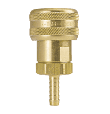 SL4804 ZSi-Foster Quick Disconnect 1-Way Automatic Socket - 3/8" ID - Sleeve Lock, Brass - Hose Stem