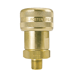 SL4905 ZSi-Foster Quick Disconnect 1-Way Automatic Socket - 1/4" MPT - Sleeve Lock, Brass