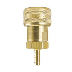 FM5805H ZSi-Foster Quick Disconnect 1-Way Automatic Socket - 1/2" ID - For Heat, Viton Seal, Brass - Hose Stem