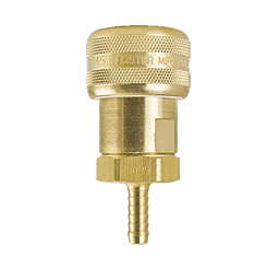 SL5805 ZSi-Foster Quick Disconnect 1-Way Automatic Socket - 1/2" ID - Sleeve Lock, Brass - Hose Stem