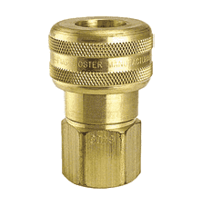 SL6206 ZSi-Foster Quick Disconnect 1-Way Automatic Socket - 1/2" FPT - Sleeve Lock, Brass