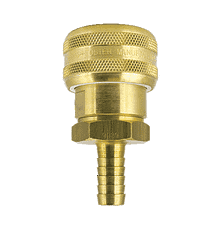 FM6806W ZSi-Foster Quick Disconnect 1-Way Automatic Socket - 1/2" ID - For Water, Brass/SS, Buna-N Seal - Hose Stem