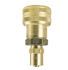 SLSB7-4 ZSi-Foster Quick Disconnect 1-Way Automatic Socket - 1/4" ID x 5/8" OD - Sleeve Lock, Brass - Reusable Hose Clamp