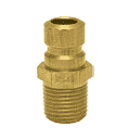 FP353V ZSi-Foster Quick Disconnect FJT Series - 3/8" Plug - 3/8" MPT - Brass, Valved Plug, for Two Way Sockets