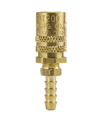 FS205 ZSi-Foster Quick Disconnect FJT Series - 1/4" Series Straight Thru Socket - 5/16" I.D Straight Hose Stem - Brass