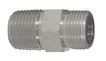 FS2404-12-12 Dixon Zinc Plated Steel 1-3/16"-12 Male Flat Face x 3/4"-14 Male NPTF Connector