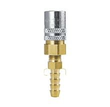 FS308V ZSi-Foster Quick Disconnect FJT Series - 3/8" One Way Valved Socket - 1/2" I.D. Straight Hose Stem - Brass