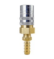 FS306V2 ZSi-Foster Quick Disconnect FJT Series - 3/8" Two Way Valved Socket - 3/8" Body x I.D. Straight Hose Stem - Brass