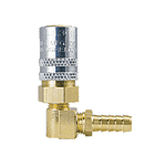 FS316V2 ZSi-Foster Quick Disconnect FJT Series - 3/8" Two Way Valved Socket - 3/8" I.D. 90 deg. Hose Stem - Brass
