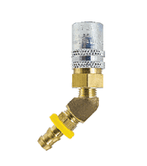 FS328VP2 ZSi-Foster Quick Disconnect FJT Series - 3/8" Two Way Valved Socket - 1/2" I.D. 45 deg. Push-On Stem - Brass
