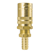 BLFS504 ZSi-Foster Quick Disconnect FJT Series - 1/2" Straight-Thru Socket - 1/2" I.D. Straight Hose Stem - Ball Lock, Brass