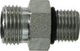 FS6400O128 (FS6400-O-12-8) Midland Hydraulic Male ORSF to ORB Connector - 1-3/16-12 Male O-Ring Face Seal x 3/4-16 Male O-Ring Boss - Steel