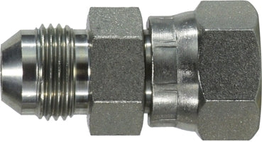 FS650444 (FS6504-4-4) Midland Male JIC 37° Flare to Flat Face Swivel - 7/16-20 Male Male JIC Thread - 9/16-18 Face Seal Female Thread - Steel