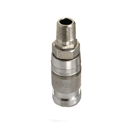 23203014 Eaton Full-Bore Series Female Socket - 3/8 Body Size - 1/2-14 Male NPTF End Connection Pneumatic Quick Disconnect Coupling - Steel