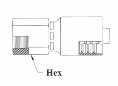 PW02-6x6 Couplamatic Grip Crimp Pressure Wash Coupling - NPTF - Female Solid - 3/8" Hose ID - 3/8-18 Thread Size