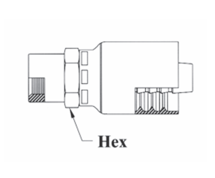 GC03-6x8 Couplamatic Grip Crimp Coupling - 1/2-27 Grease Tap - Female - 3/8" Hose ID - 1/2-27 Thread Size