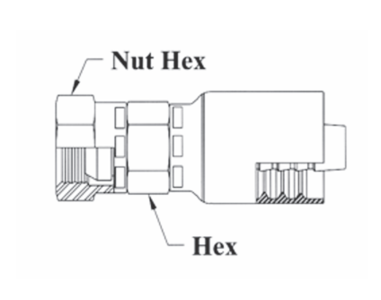 GC05-16x16 Couplamatic Grip Crimp Coupling - NPSM - Female Swivel - 1" Hose ID - 1-11-1/2 Thread Size