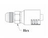 GC06-6x6 Couplamatic Grip Crimp Coupling - SAE 45° - Male Solid - 3/8" Hose ID - 5/8x18 Thread Size