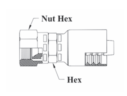 GC07-6x6 Couplamatic Grip Crimp Coupling - SAE 45° - Female Swivel - 3/8" Hose ID - 5/8x18 Thread Size