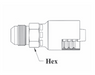 GC08-8x10 Couplamatic Grip Crimp Coupling - JIC 37° - Male Solid - 1/2" Hose ID - 7/8x14 Thread Size