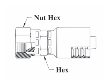 GC09-4x6 Couplamatic Grip Crimp Coupling - JIC 37° - Female Swivel - 1/4" Hose ID - 9/16x18 Thread Size