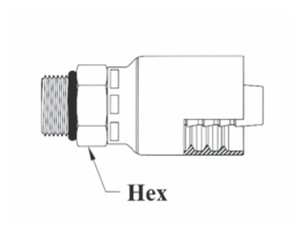 GC11-4x4 Couplamatic Grip Crimp Coupling - ORB - Male Solid - 1/4" Hose ID - 7/16x20 Thread Size