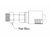 GC18-6x6 Couplamatic Grip Crimp Coupling - Male Inverted Flare - 3/8" Hose ID - 5/8x18 Thread Size