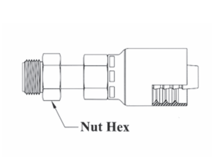 GC18-6x6 Couplamatic Grip Crimp Coupling - Male Inverted Flare - 3/8" Hose ID - 5/8x18 Thread Size