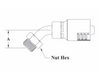 GC19-6x4 Couplamatic Grip Crimp Coupling - Male Inverted Flare - 45° - 3/8" Hose ID - 7/16x24 Thread Size